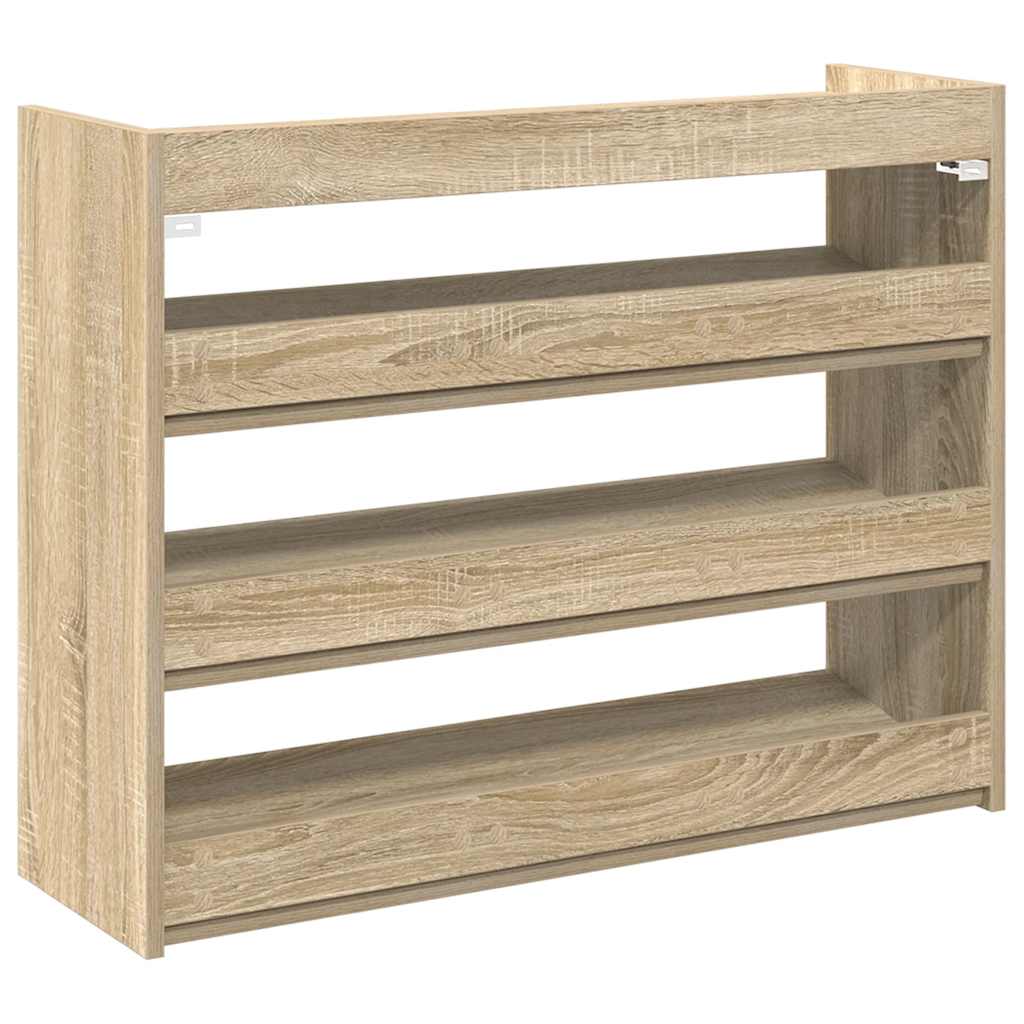 Ράφι παπουτσιών vidaXL Sonoma Oak 80x25x62 cm Κατασκευασμένο ξύλο