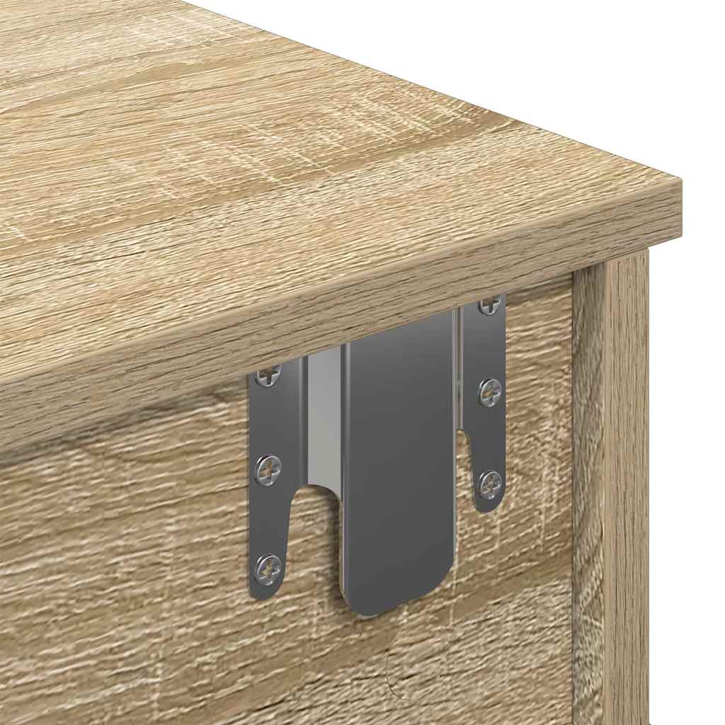 vidaXL Ράφι τοίχου με συρτάρια Δρυς sonoma 60x28x15 cm