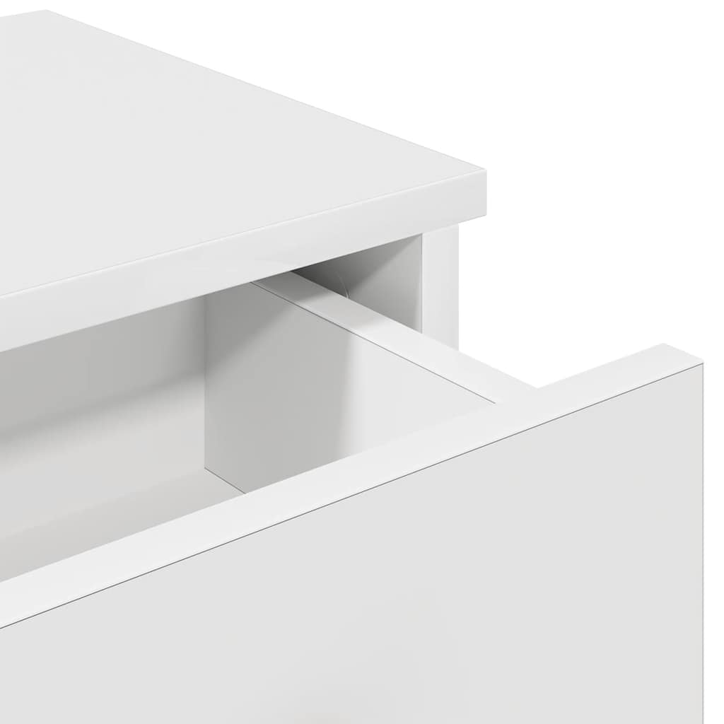 vidaXL Ράφι τοίχου με συρτάρια Λευκό 80x34x17 cm Κατασκευασμένο ξύλο