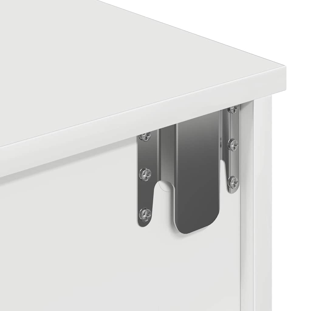vidaXL Ράφι τοίχου με συρτάρια Λευκό 80x34x17 cm Κατασκευασμένο ξύλο