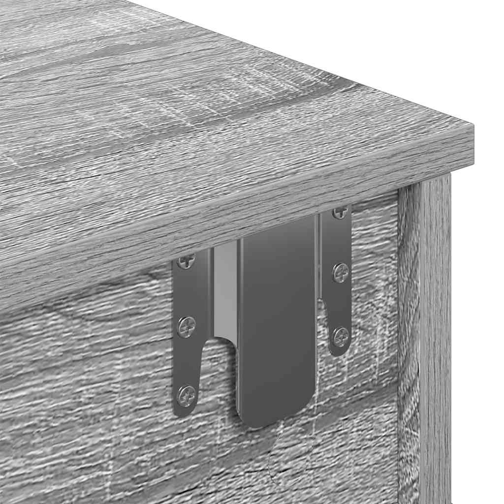 vidaXL Ράφι τοίχου με συρτάρια Γκρι Sonoma Ξύλινη κατασκευή