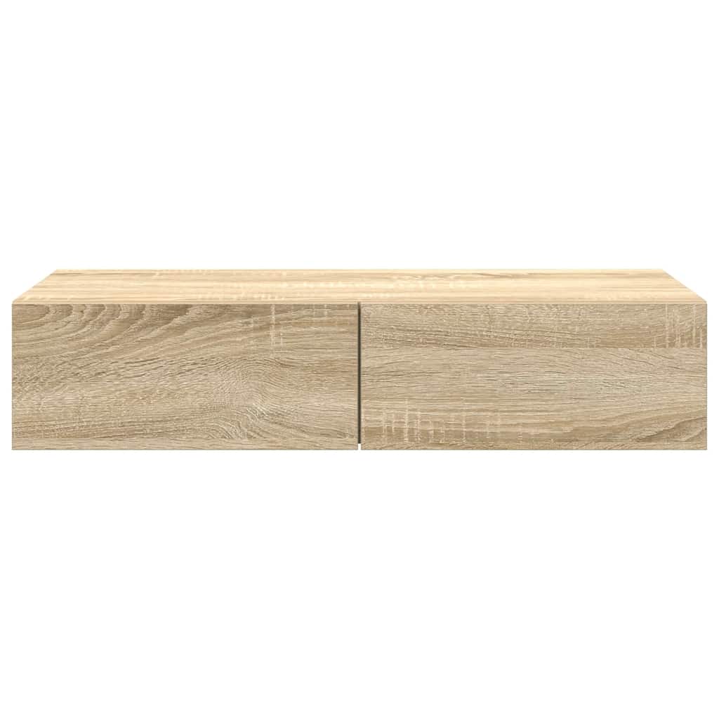 vidaXL Ράφι τοίχου με συρτάρια Sonoma Oak Κατασκευασμένο ξύλο