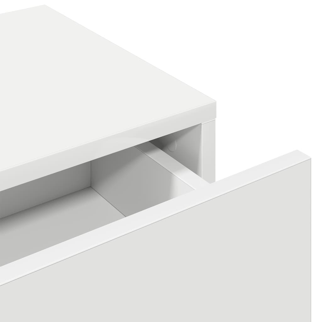 vidaXL Ράφι τοίχου με συρτάρια Λευκό 100x36x19 cm Κατασκευασμένο ξύλο