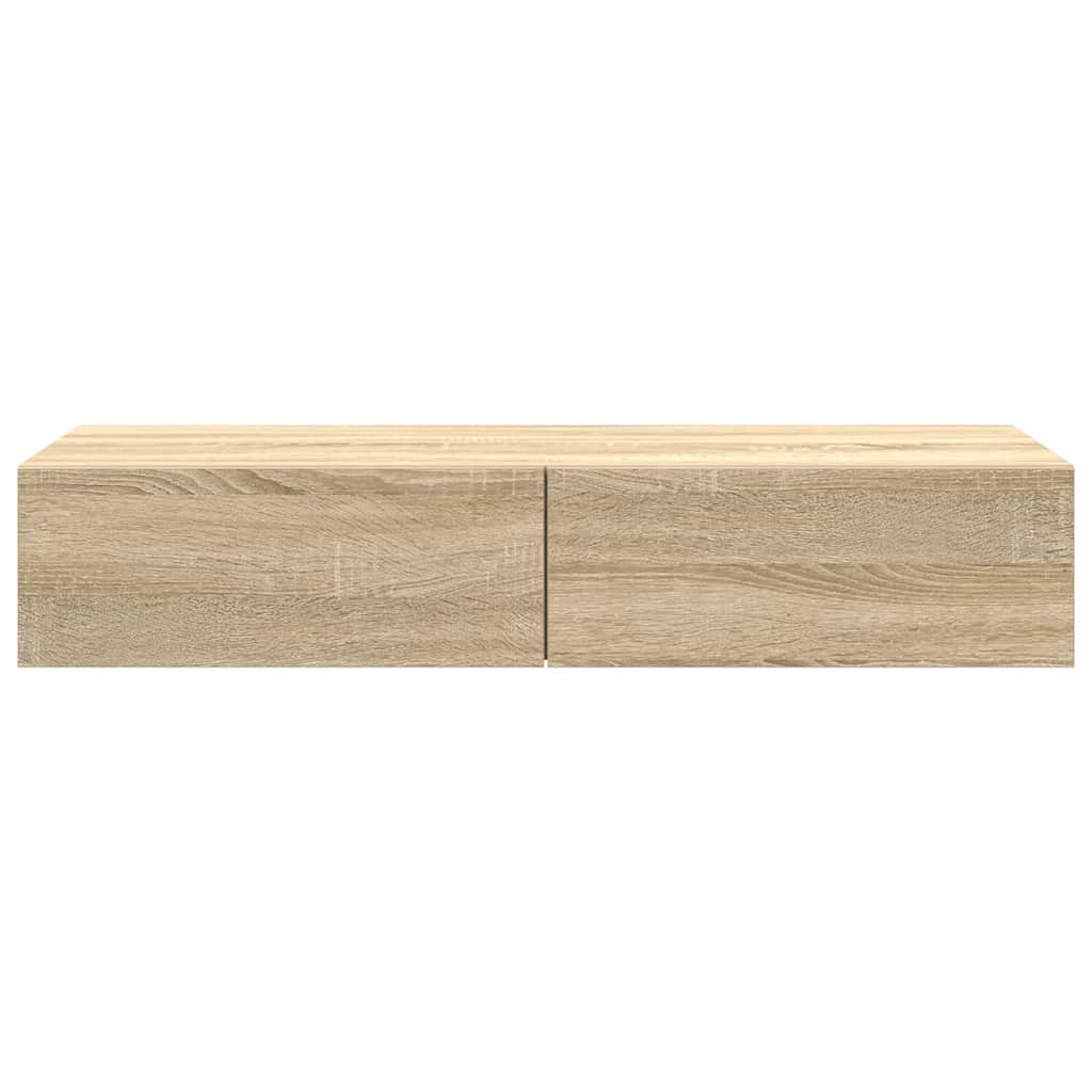 vidaXL Ράφι τοίχου με συρτάρια Sonoma Oak Κατασκευασμένο ξύλο
