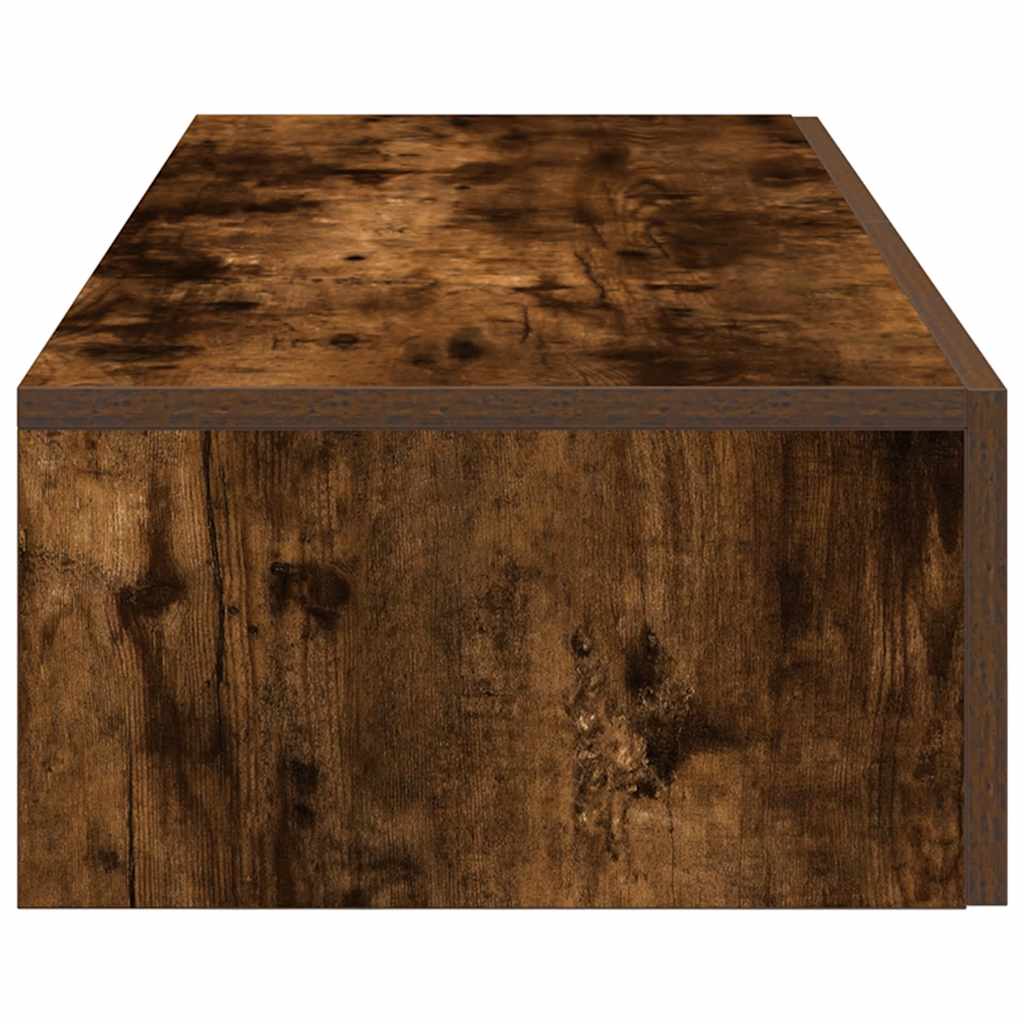 vidaXL Ράφι τοίχου με συρτάρια Καπνιστή δρυς Κατασκευασμένο ξύλο