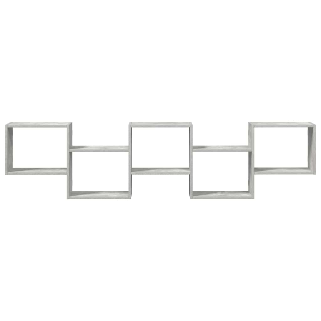 vidaXL Ράφι τοίχου με κύβους 5 διαμερισμάτων από σκυρόδεμα γκρι