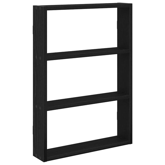 vidaXL Ραφιέρα Τοίχου Μαύρο 43x9x60 εκ. από Επεξεργασμένο Ξύλο