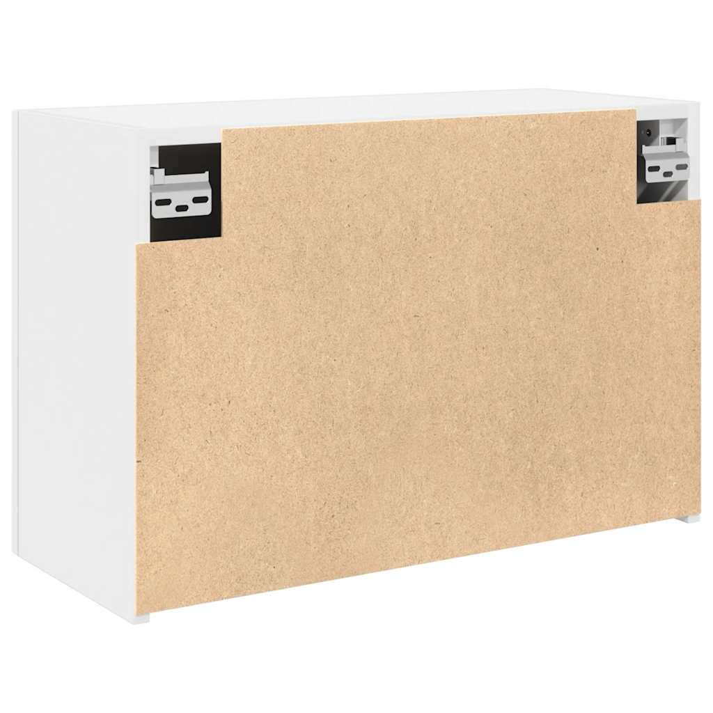 vidaXL Ντουλάπι τοίχου μπάνιου λευκό Ξύλινο μηχανουργικό ξύλο