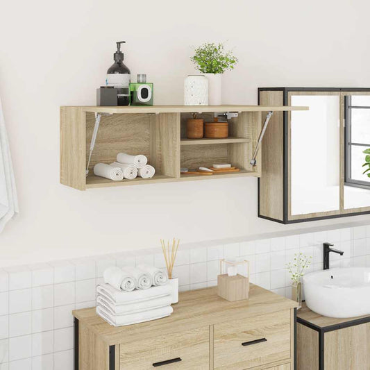 vidaXL Ντουλάπι τοίχου μπάνιου Sonoma Oak Κατασκευασμένο ξύλο