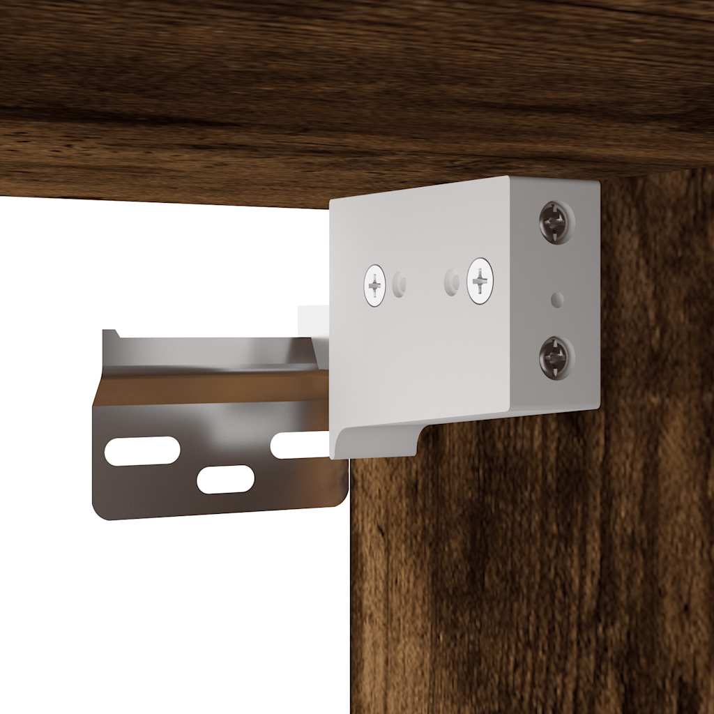 vidaXL ντουλάπι τοίχου μπάνιου καπνιστή βελανιδιά 80x25x30 cm