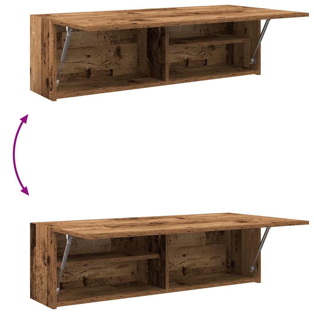 vidaXL Ντουλάπι τοίχου μπάνιου Παλιό ξύλο 100x25x30 cm