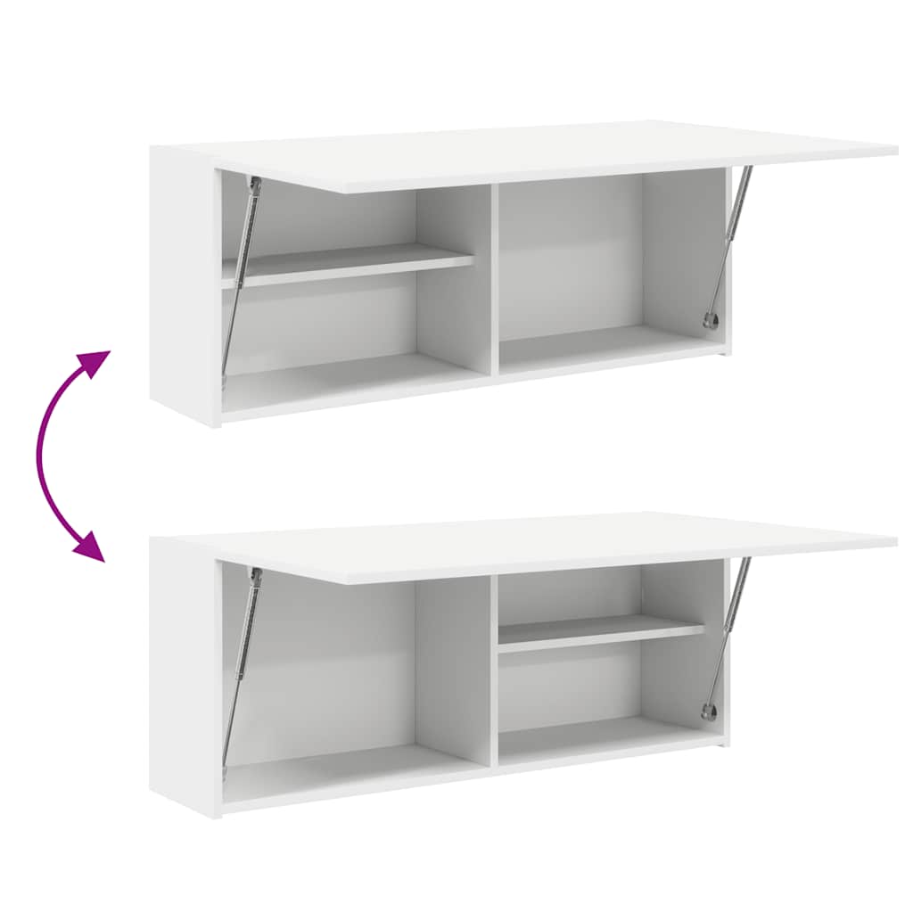 vidaXL ντουλάπι τοίχου μπάνιου λευκό 100x25x40 cm κατασκευασμένο ξύλο