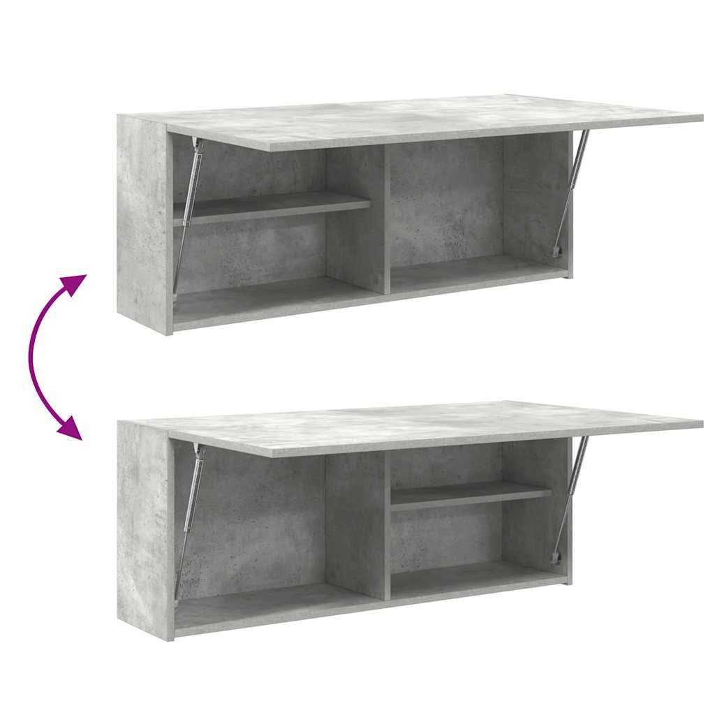 vidaXL Ντουλάπι τοίχου μπάνιου Μπετόν Γκρι 100x25x40 cm