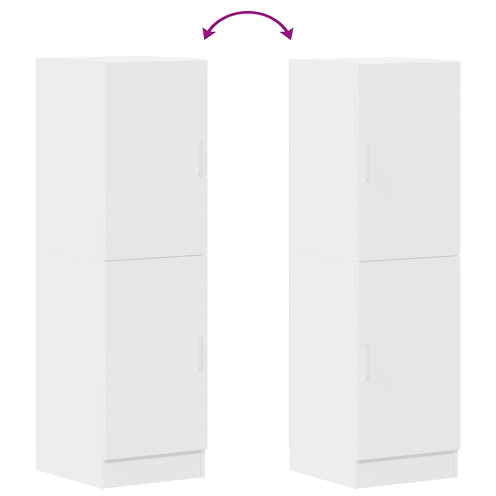 vidaXL Στήλη Κουζίνας Λευκή 38x41,5x131,5 εκ. από Επεξεργασμένο Ξύλο