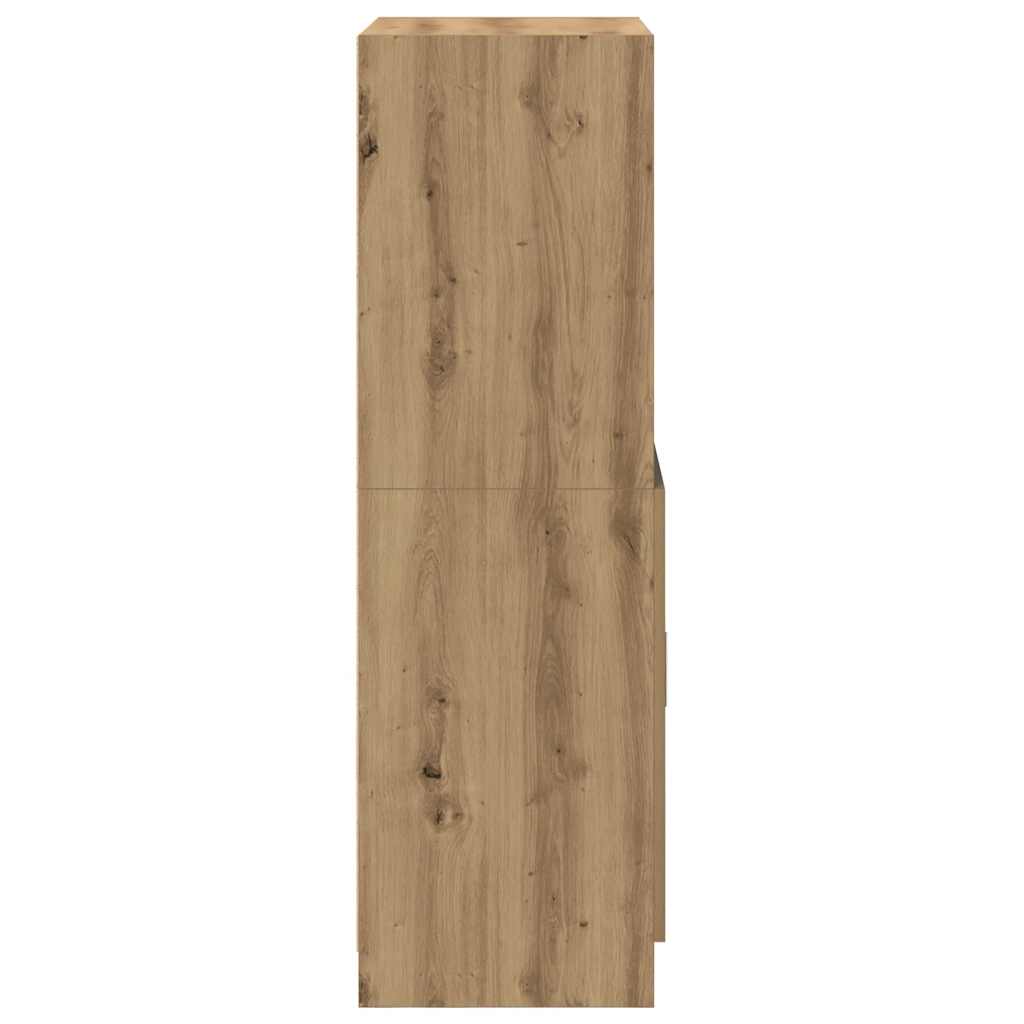 vidaXL Ντουλάπι Κουζίνας Αρτισιανή Δρυς 57x41,5x131,5 εκ. Επεξεργ.Ξύλο