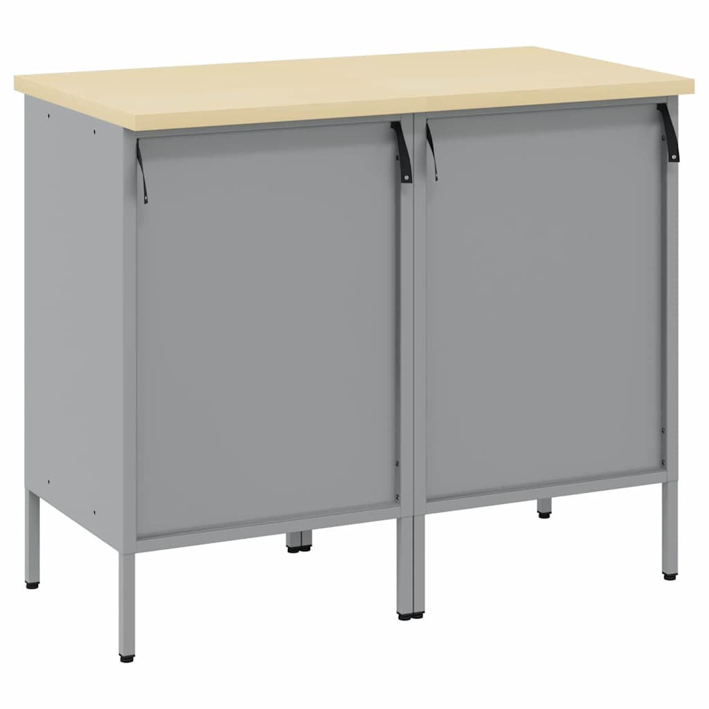 vidaXL Ντουλάπα Εργασίας 2 pcs Κόκκινο και Γκρι 100 x 55 x 85 εκ.