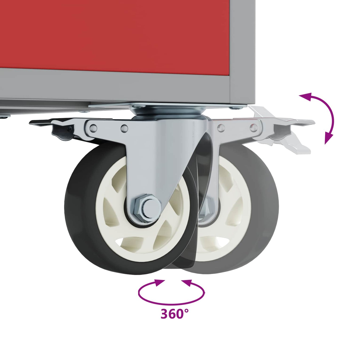vidaXL Ντουλάπα Εργασίας 2 pcs Μαύρο και Γκρι 100 x 55 x 85 εκ.