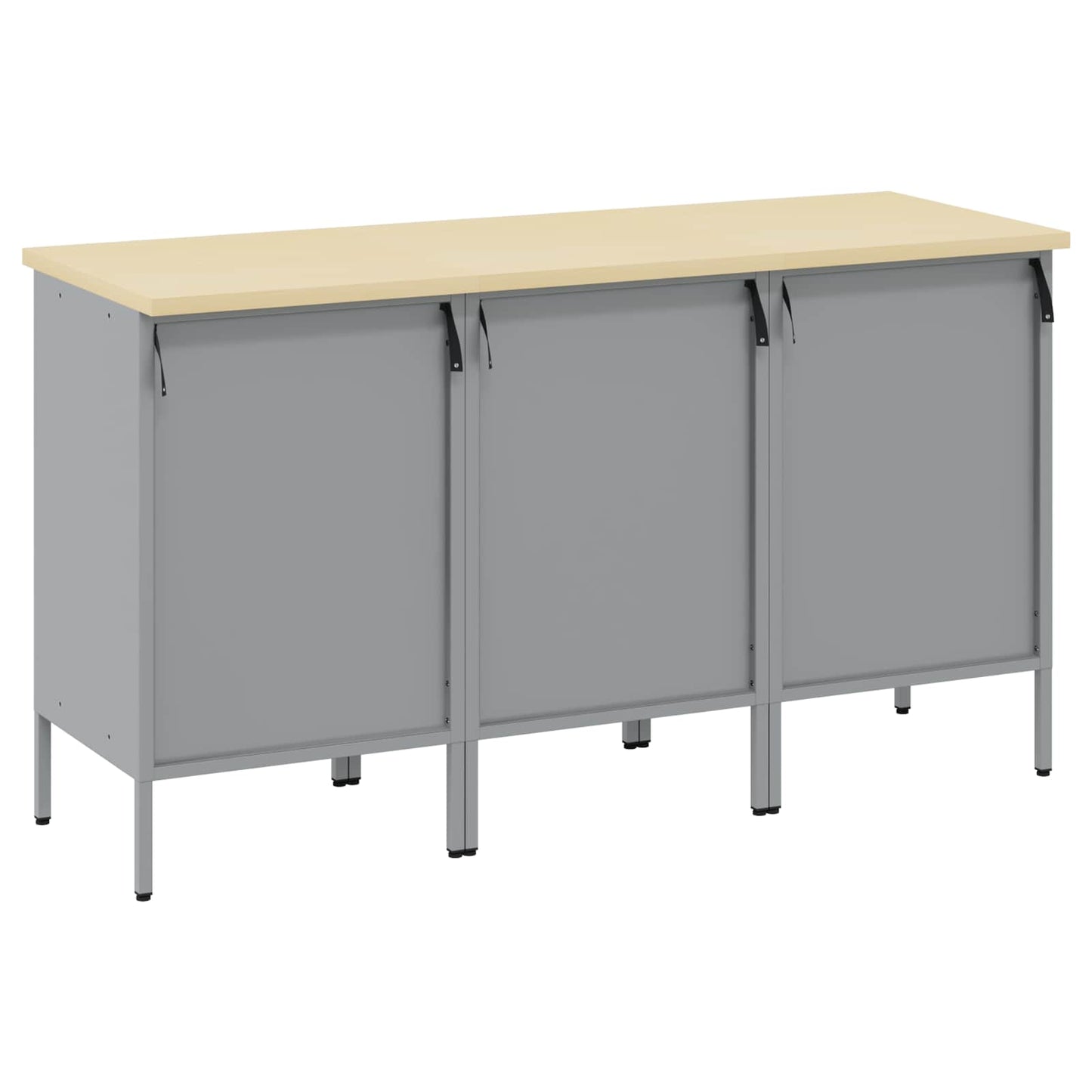 vidaXL Ντουλάπα Εργασίας 3 pcs Κόκκινο και Γκρι 150 x 55 x 85 εκ
