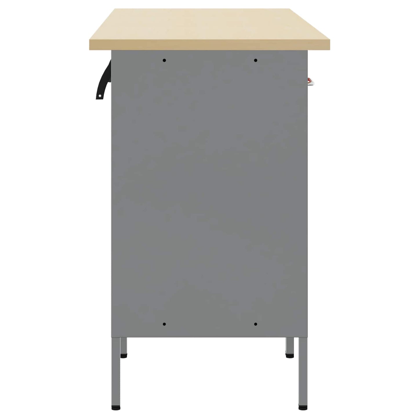vidaXL Ντουλάπα Εργασίας 3 pcs Κόκκινο και Γκρι 150 x 55 x 85 εκ
