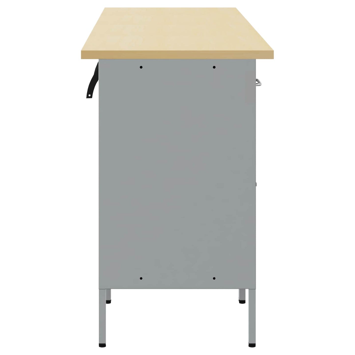 vidaXL Ντουλάπα Εργασίας 4 τμχ. Μαύρο και Γκρι 200 x 55 x 85 εκ