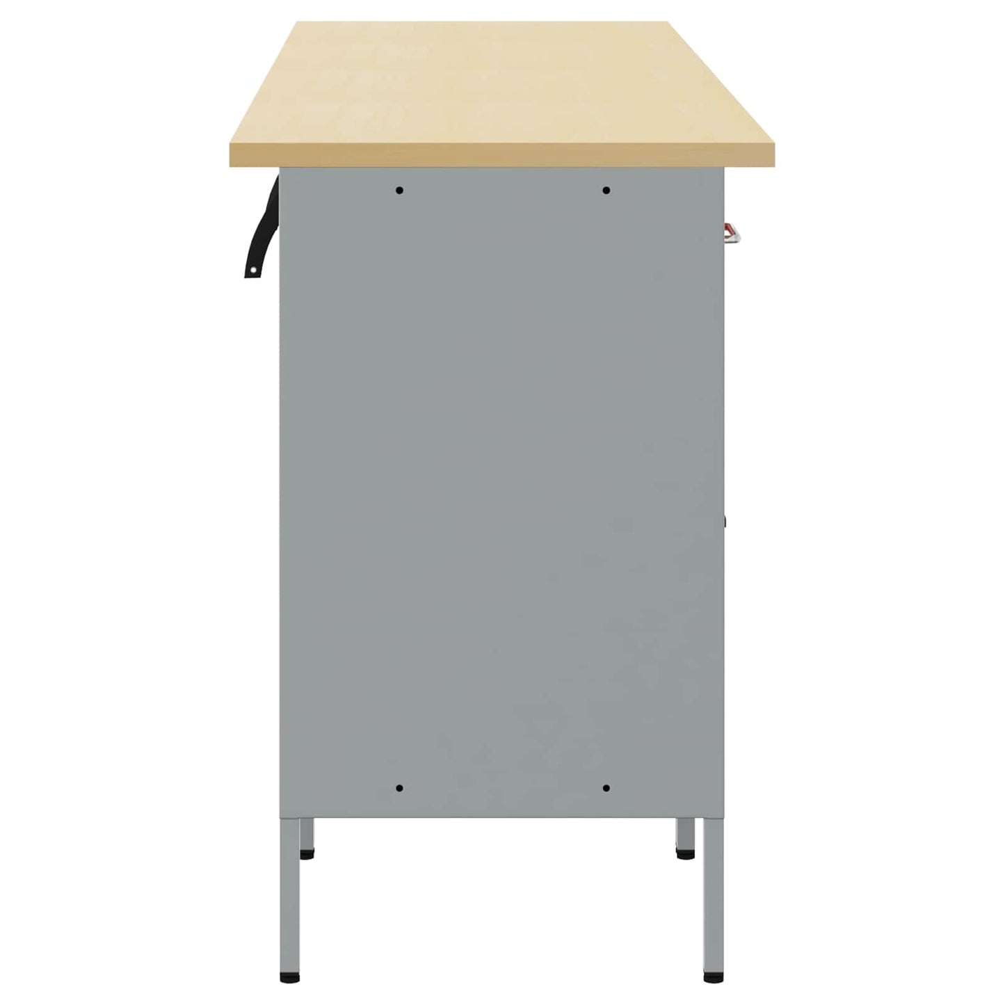 vidaXL Ντουλάπα Εργασίας 4 pcs Κόκκινο και Γκρι 200 x 55 x 85 εκ