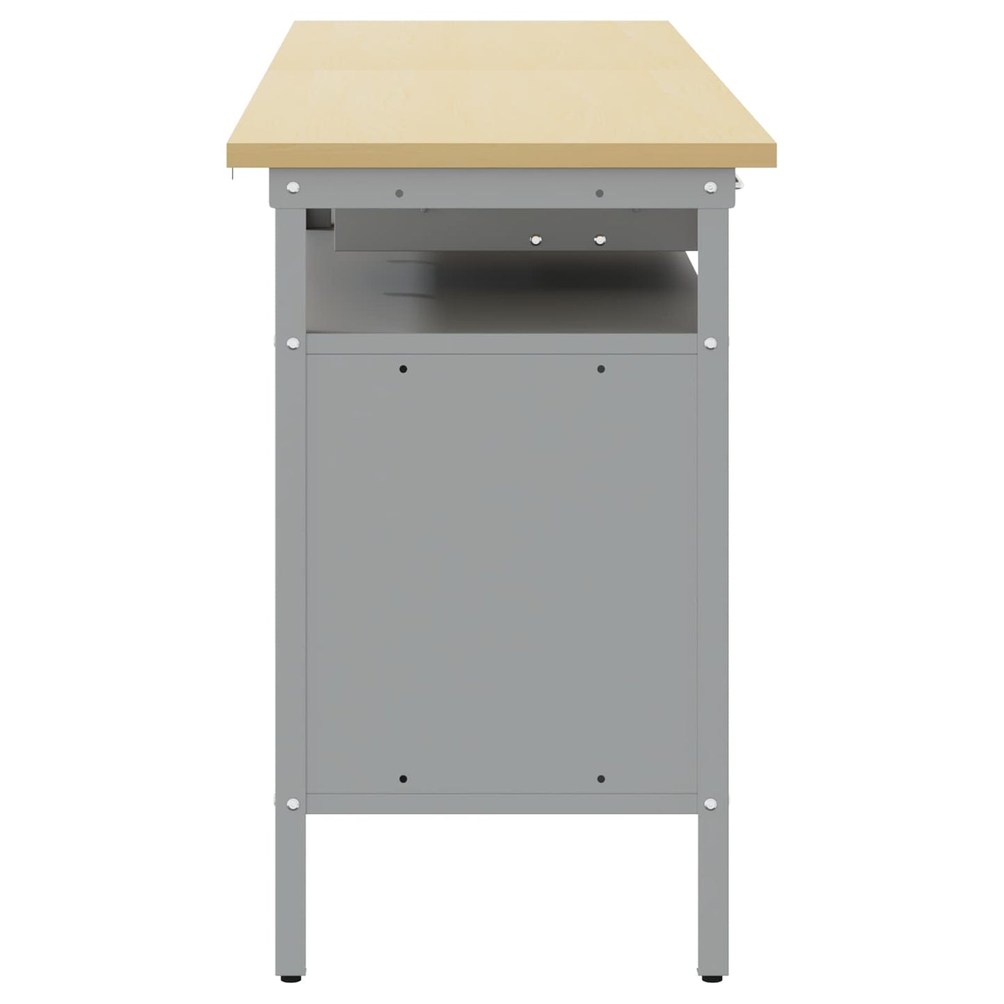 vidaXL Σετ πάγκου εργασίας 2 pcs Μαύρο και Γκρι 200 x 55 x 85 εκ