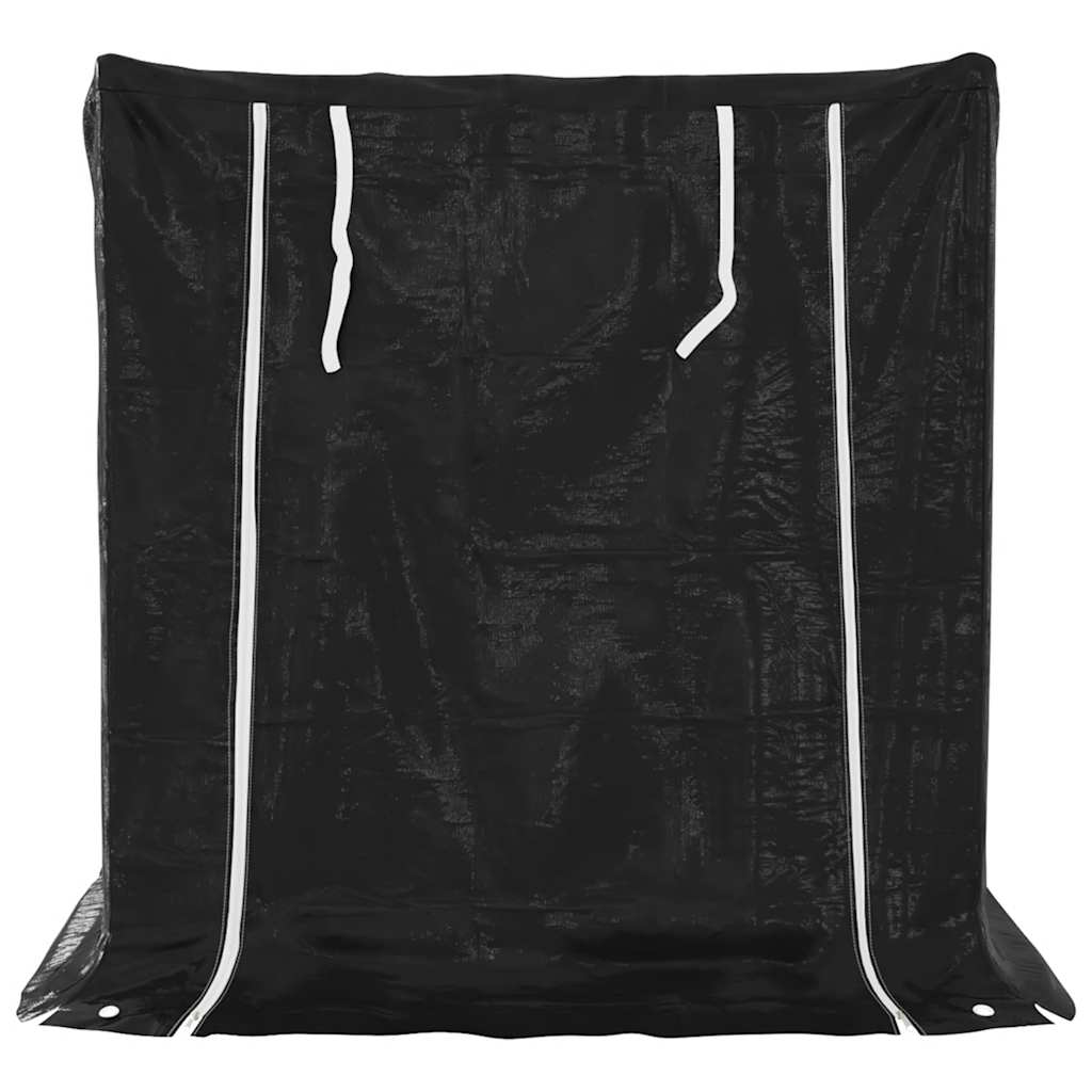 vidaxL Ράφι για καυσόξυλα με κάλυμμα βροχής 100,5x100,5x110,5 εκ.