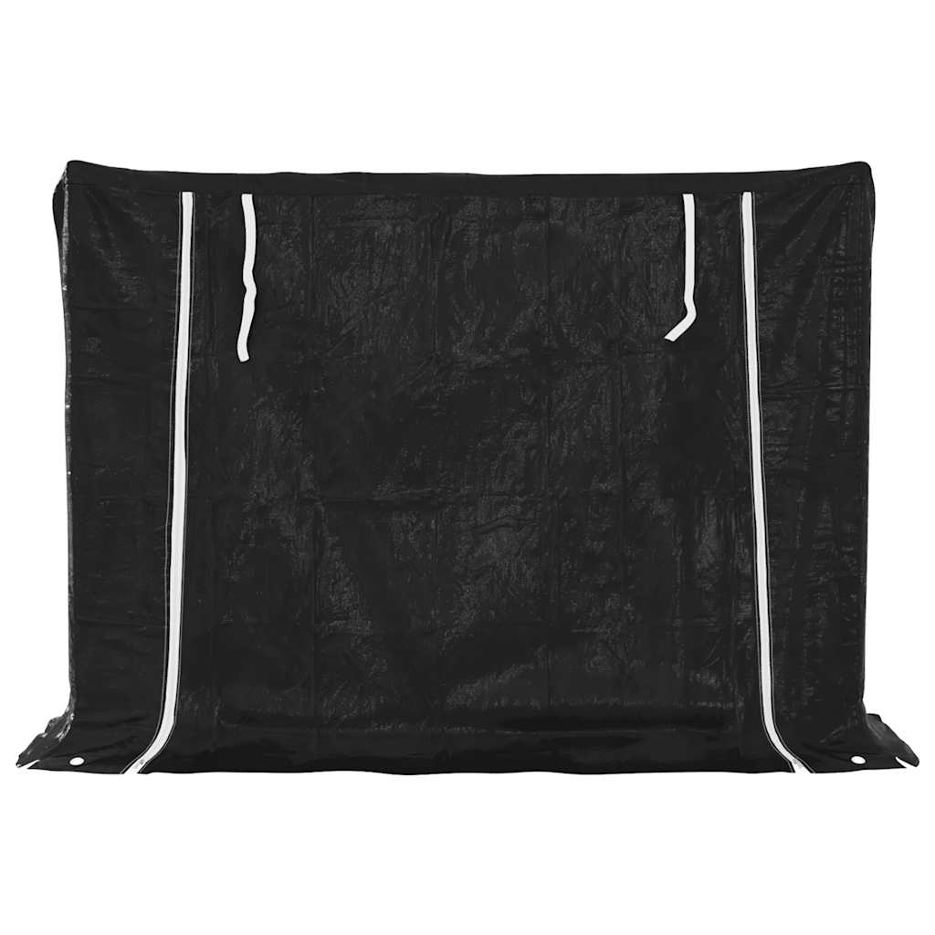 vidaxL Ράφι για καυσόξυλα με κάλυμμα βροχής 151x40,5x110,5 εκ.