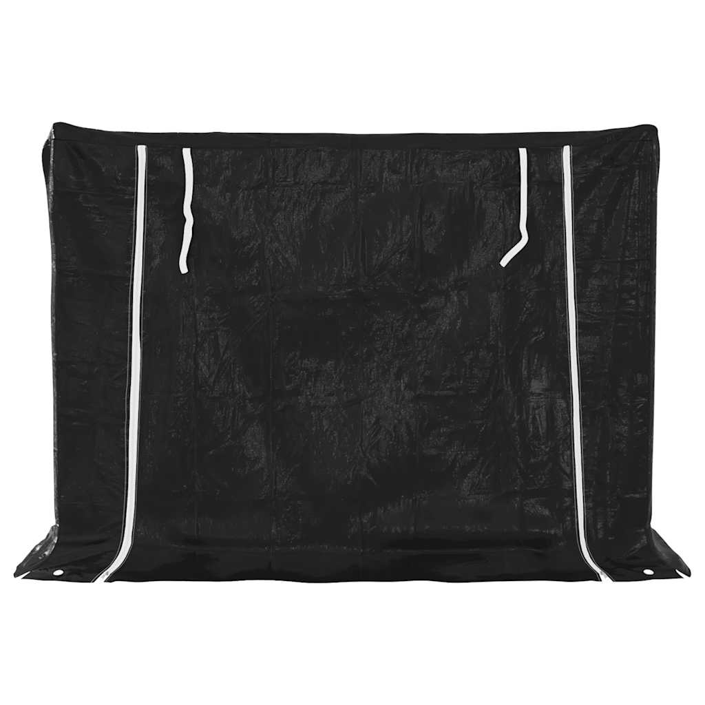 vidaxL Ράφι για καυσόξυλα με κάλυμμα βροχής 151x60,5x110,5 εκ.