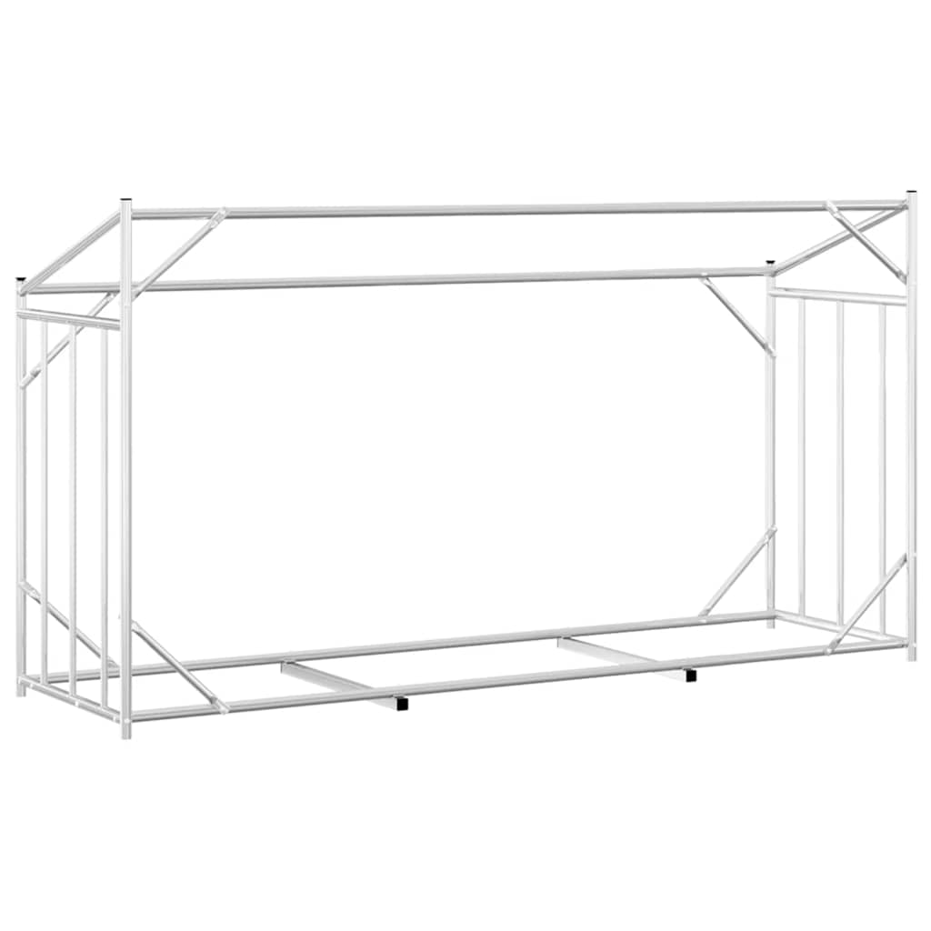 vidaxL Ράφι για καυσόξυλα με κάλυμμα βροχής 200,5x60,5x110,5 εκ.