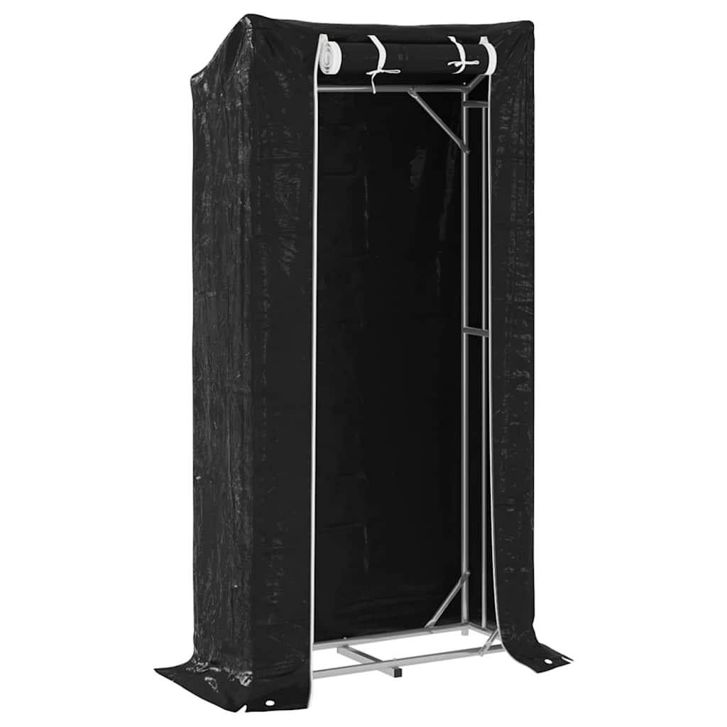 vidaxL Ράφι για καυσόξυλα με κάλυμμα βροχής 100x40x200 εκ.