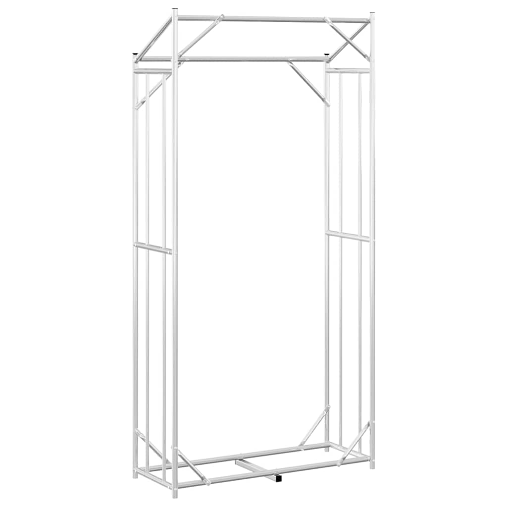 vidaxL Ράφι για καυσόξυλα με κάλυμμα βροχής 100x40x200 εκ.