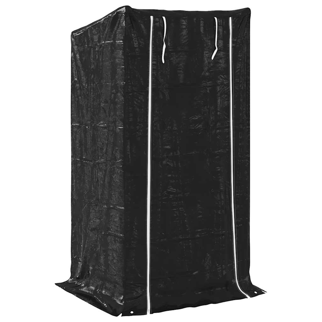 vidaxL Ράφι για καυσόξυλα με κάλυμμα βροχής 100x80x200 εκ.