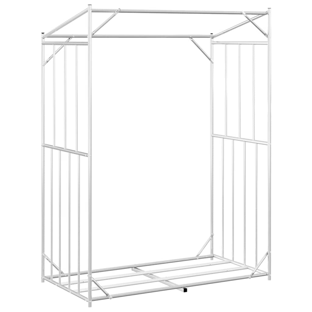 vidaxL Ράφι για καυσόξυλα με κάλυμμα βροχής 150x80x200 εκ.