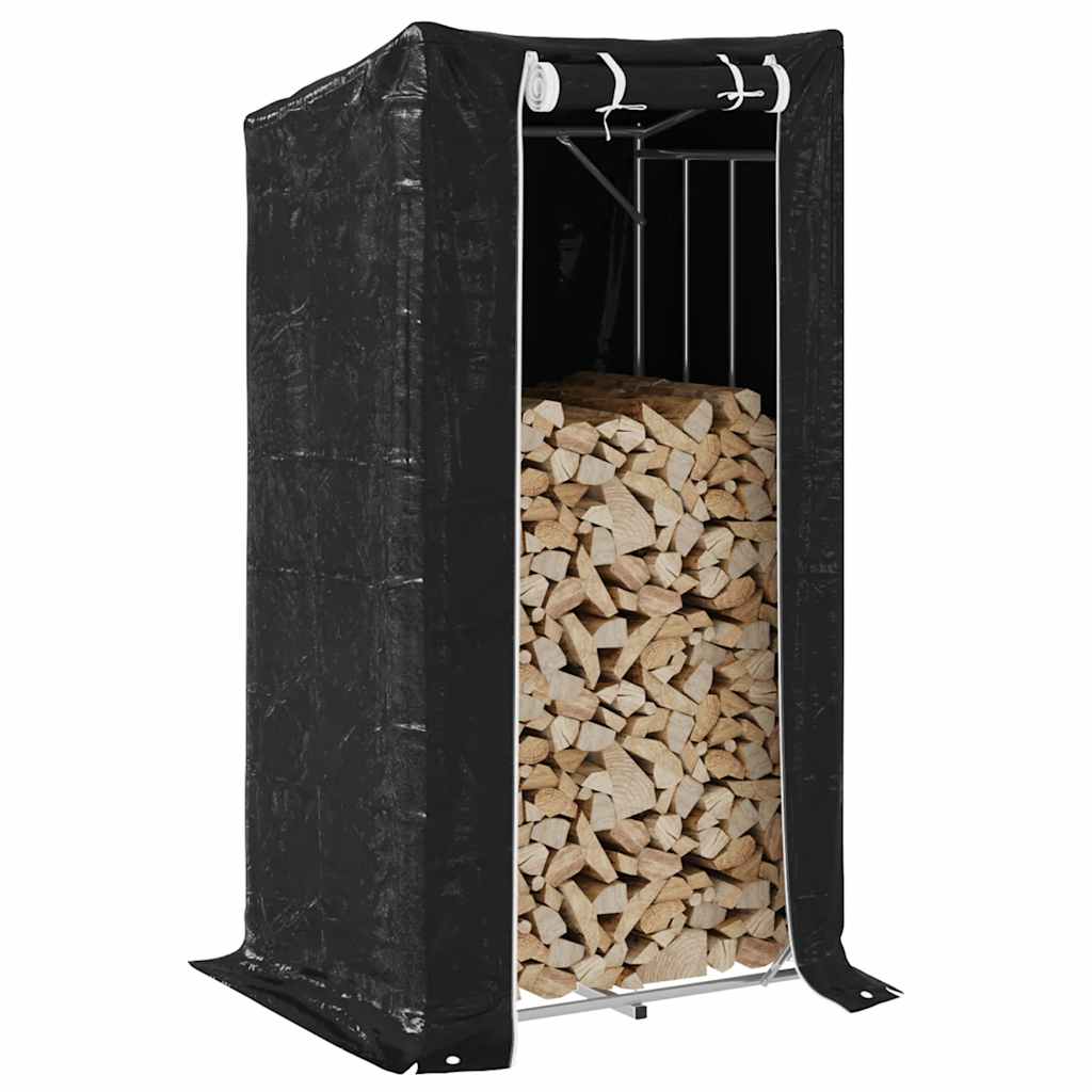 vidaxL Ράφι για καυσόξυλα με κάλυμμα βροχής 150x80x200 εκ.