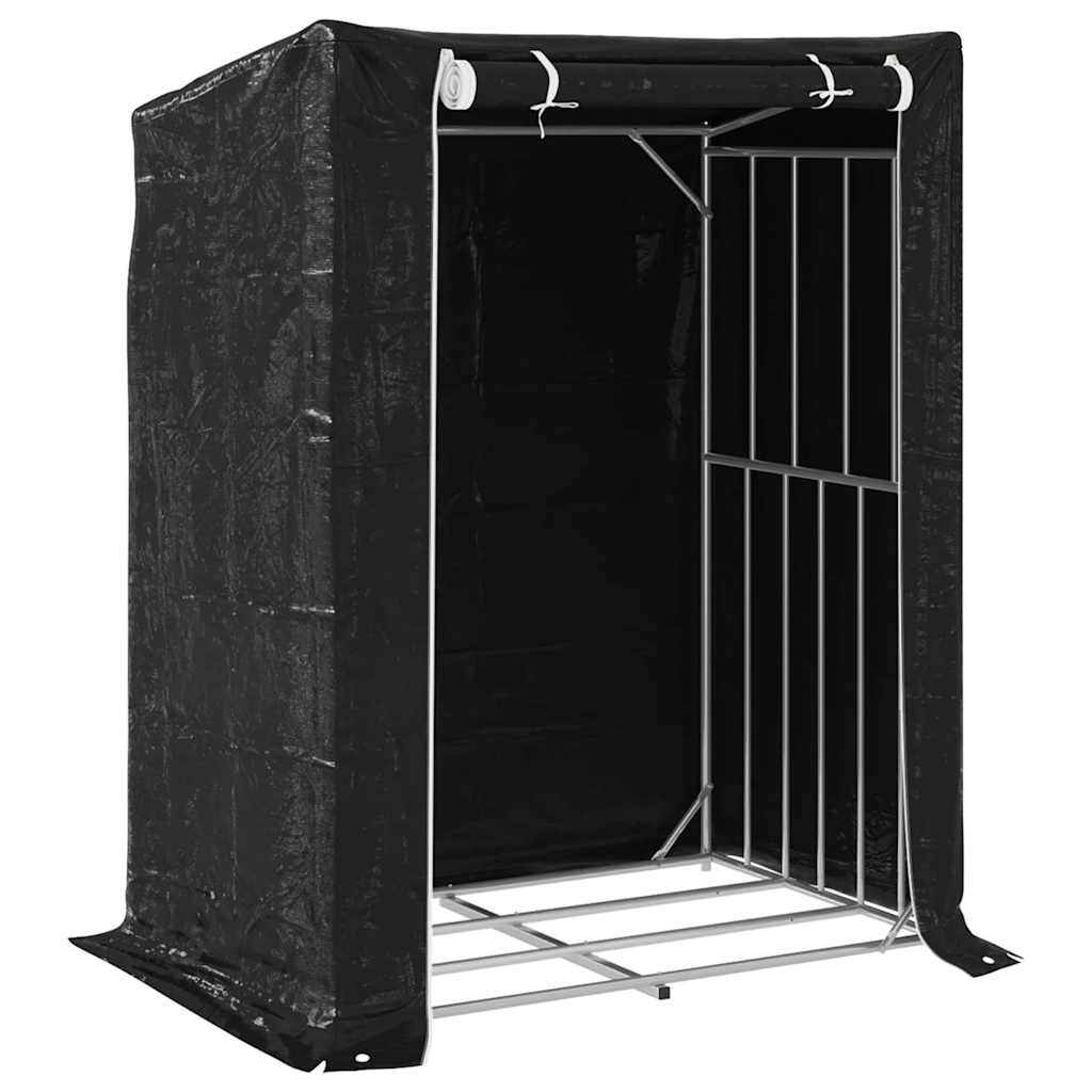 vidaxL Ράφι για καυσόξυλα με κάλυμμα βροχής 150x100x200 εκ.