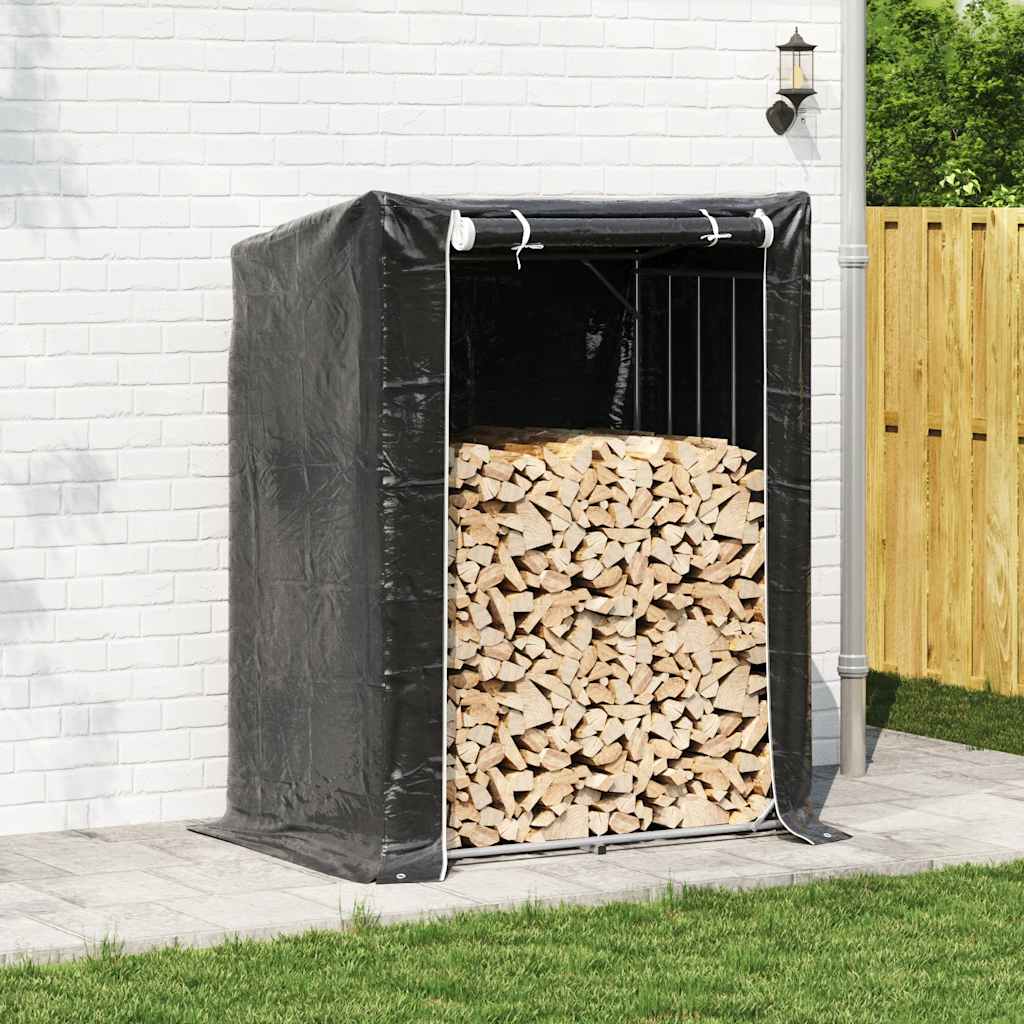 vidaxL Ράφι για καυσόξυλα με κάλυμμα βροχής 150x100x200 εκ.
