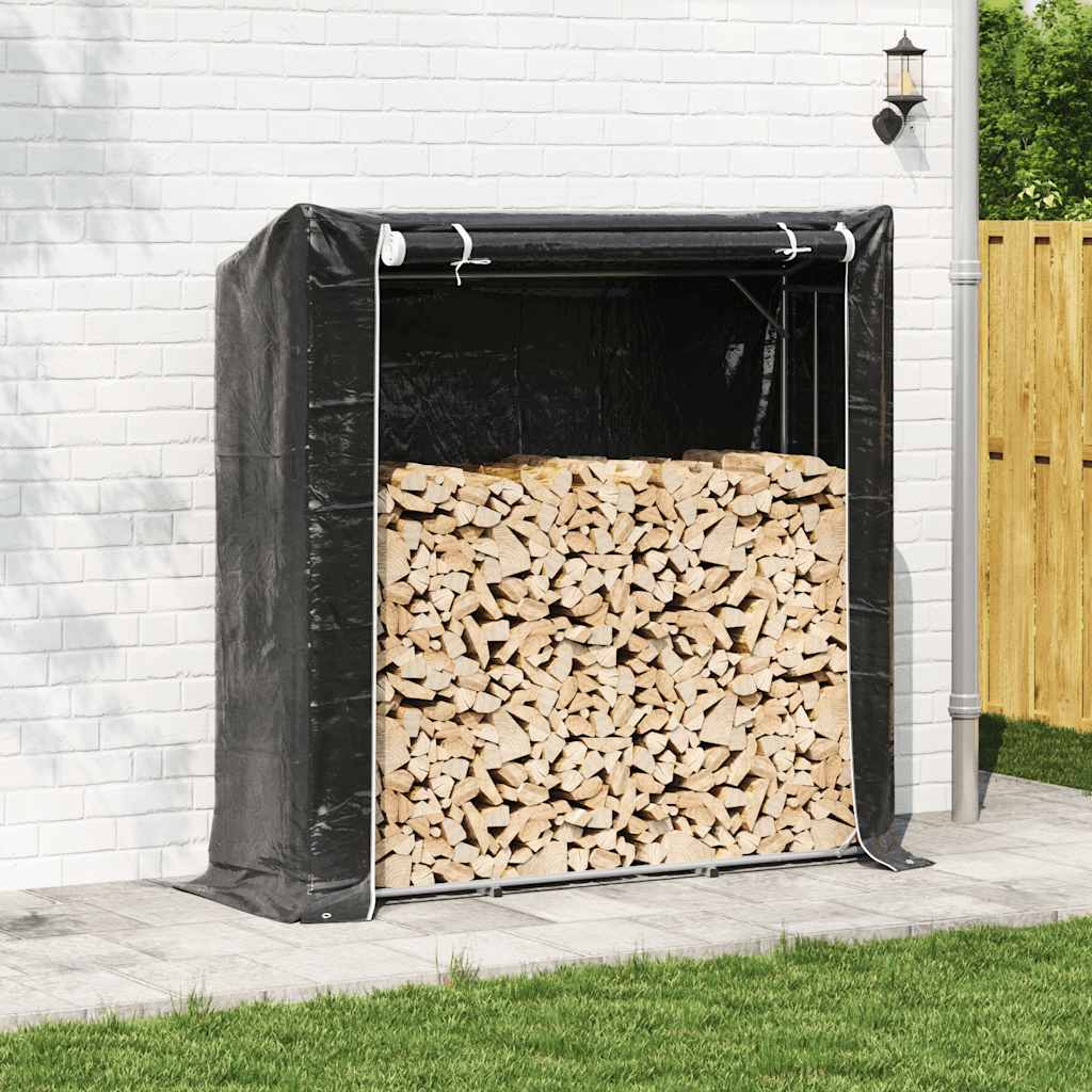 vidaxL Ράφι για καυσόξυλα με κάλυμμα βροχής 200x60x200 εκ.