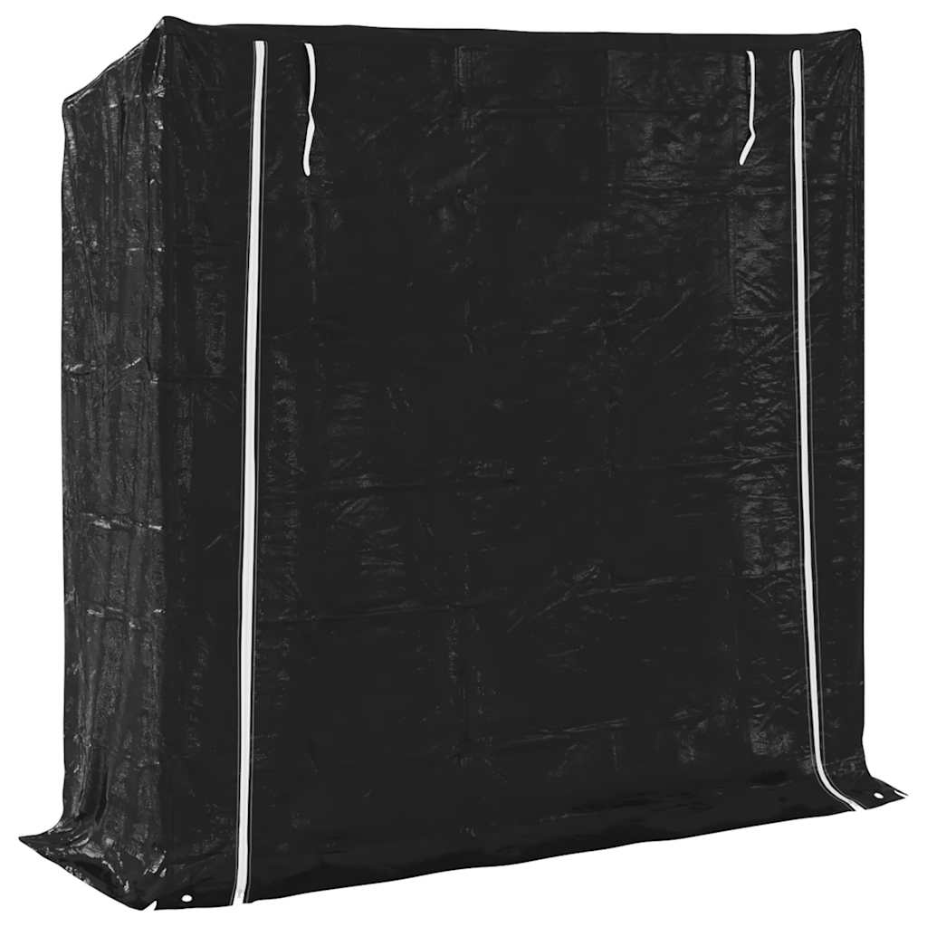 vidaxL Ράφι για καυσόξυλα με κάλυμμα βροχής 200x60x200 εκ.