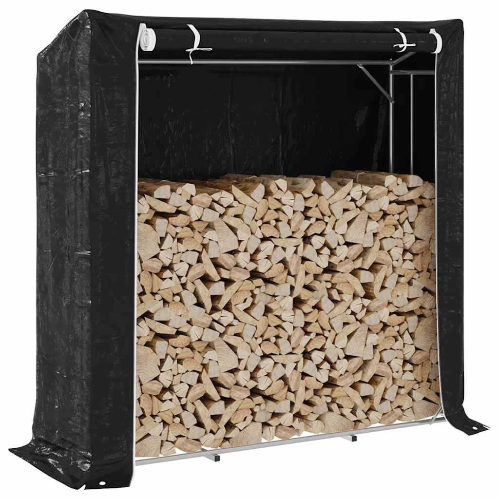vidaxL Ράφι για καυσόξυλα με κάλυμμα βροχής 200x60x200 εκ.