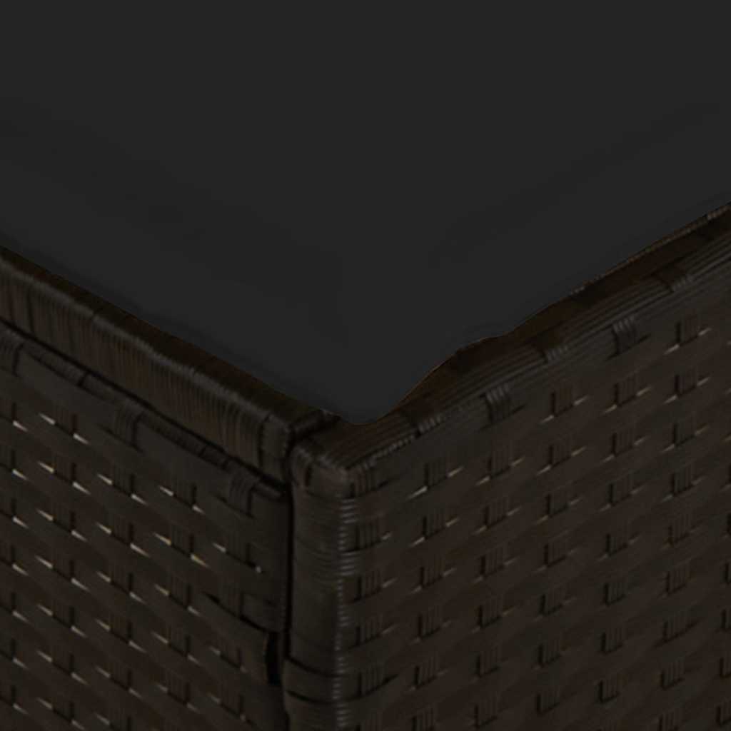 vidaXL Σετ Τραπεζαρίας Κήπου με Μαξιλάρια 4 τεμ. Μαύρο από Συνθ. Ρατάν