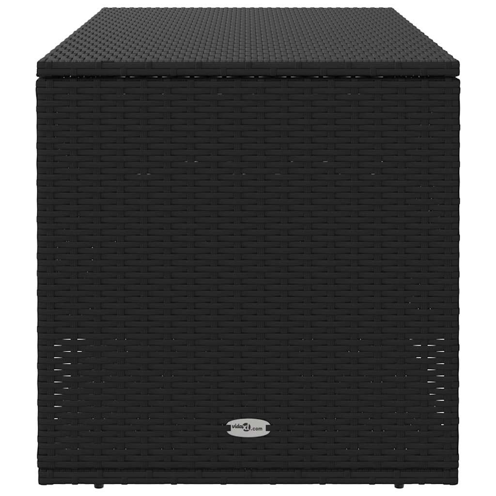 vidaXL Μαξιλαροθήκη εξωτερικού χώρου Μαύρο 100x55x55,5 cm Poly Rattan