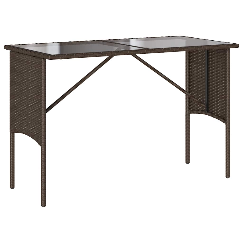 vidaXL Σετ Τραπεζαρίας Κήπου 3 τεμ. Καφέ Συνθετικό Ρατάν με Μαξιλάρια