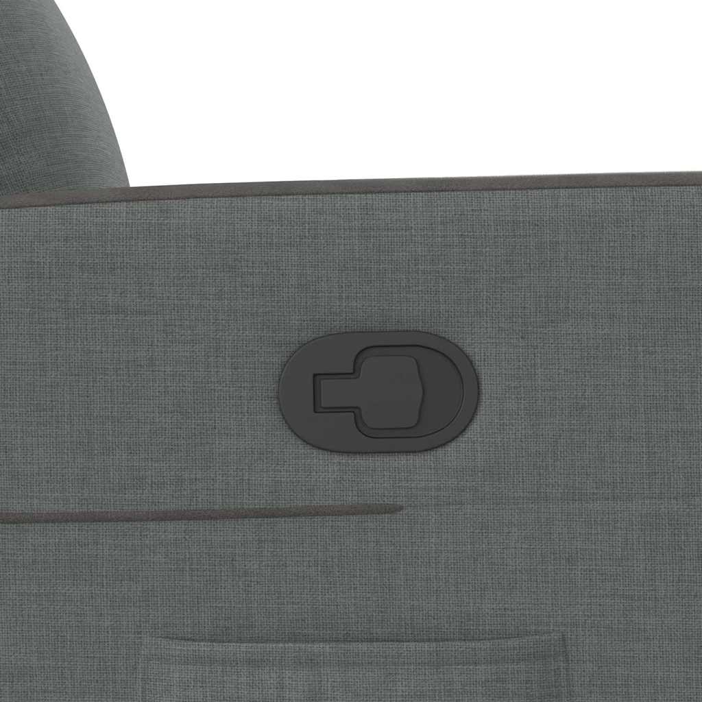 vidaXL Πολυθρόνα με Ανακλινόμενη Πόρτα Σκούρο Γκρι Υφασμάτινη