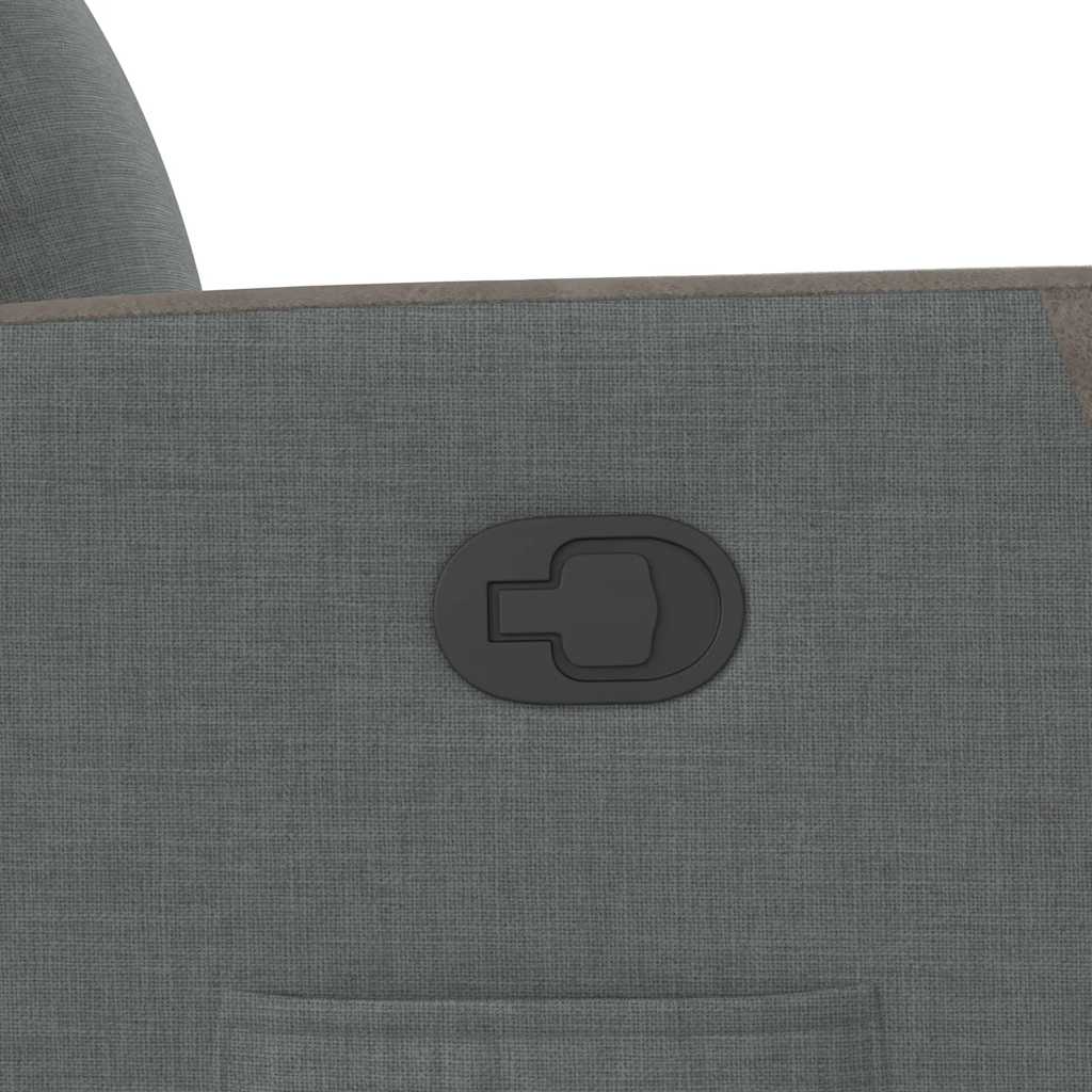 vidaXL Πολυθρόνα Ανακλινόμενη Σκούρο Γκρι Υφασμάτινη