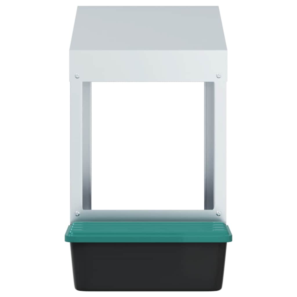 vidaXL Κουτί Φωλιάς Κοτόπουλων με 1 Θήκη, Επιτοίχιο, από Γαλβανισμένο Ατσάλι