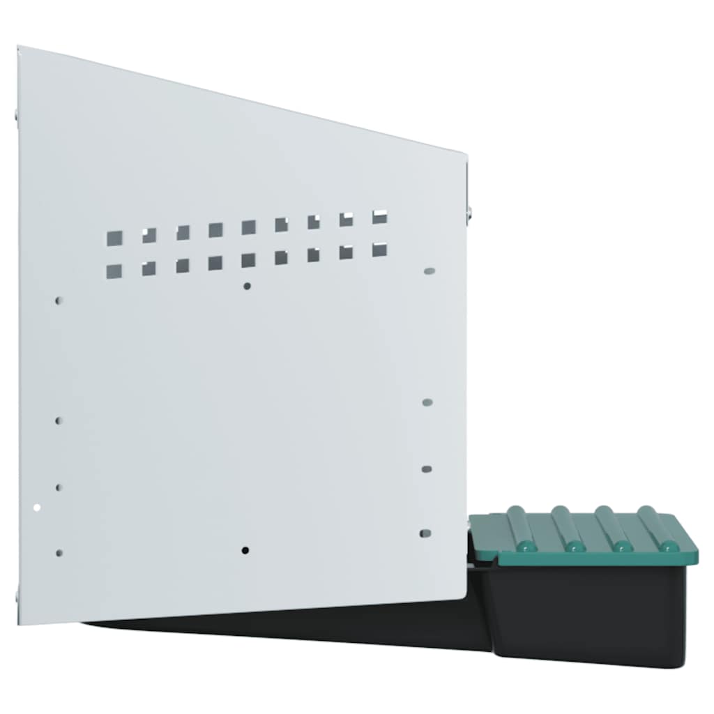 vidaXL Κουτί Φωλιάς Κοτόπουλων με 1 Θήκη, Επιτοίχιο, από Γαλβανισμένο Ατσάλι