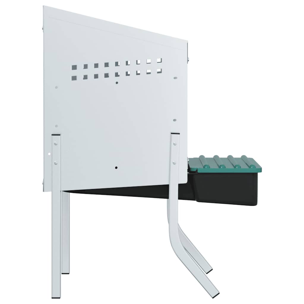 vidaXL Κουτί Φωλιάς Κοτόπουλων με 1 Θήκη και Πόδια από Γαλβανισμένο Ατσάλι