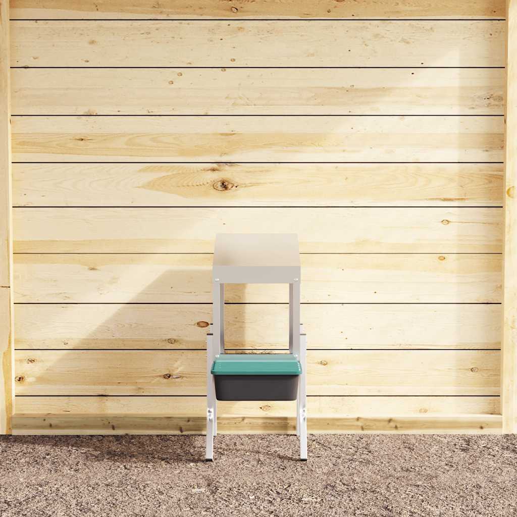 vidaXL Κουτί Φωλιάς Κοτόπουλων με 2 Θέσεις και Πόδια από Γαλβανισμένο Ατσάλι