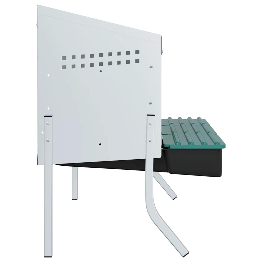 vidaXL Κουτί Φωλιάς Κοτόπουλων 3 Χωρητικών Με Πόδια από Γαλβανισμένο Ατσάλι